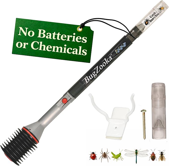 BugZooka - Bug Vacuum for Adults - No Batteries or Toxic Chemicals, Safe Bug Vacuum with Long Nozzle - 1 Pack