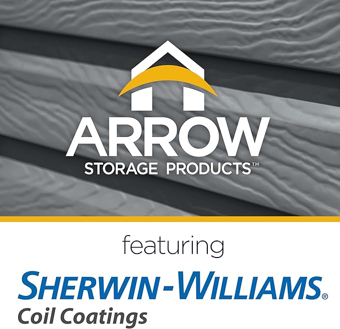 Arrow Select 10' x 4' Outdoor Lockable Steel Storage Shed Building, Charcoal