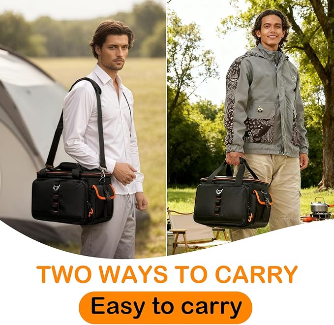 Travel Carrying Case Fits Jackery Explorer 1500/2000 v2, Solar Generator Case for Jackery & Accessories, Portable Power Station Bag with Waterproof Bottom, Strap & Pockets, Multiple Size