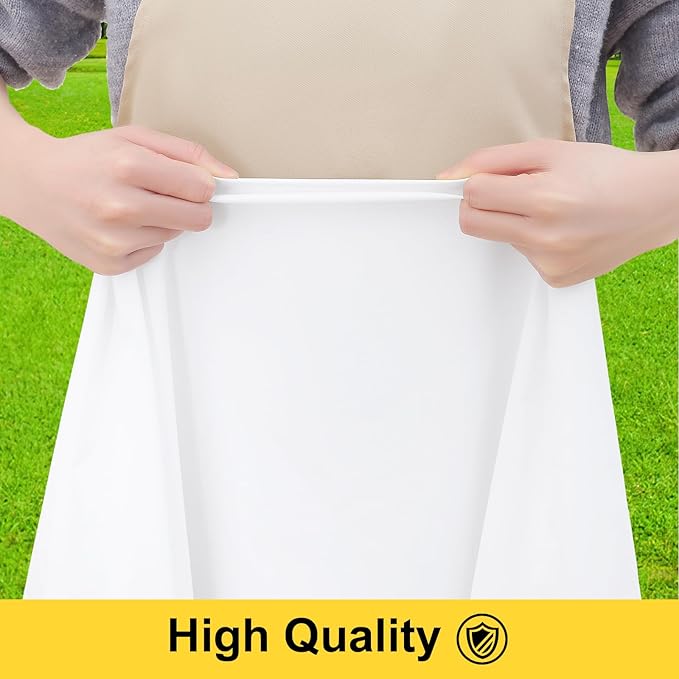 Smiry Picnic Table Cover with Bench Covers, Waterproof Elastic Fitted Polyester Tablecloths for 8 Ft Rectangle Tables, Washable Windproof Tablecloth for Camping, RV & Outdoor (White, 30x96 Inches)