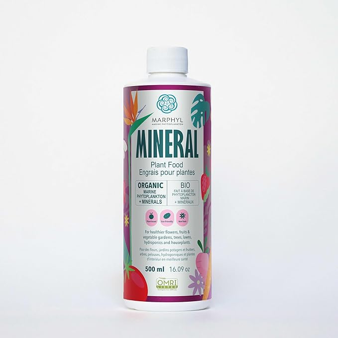 MARPHYL Organic Minerals Liquid Fertilizer – Essential Trace Mineral Blend for Healthy Plant Growth, Improves Nutrient Uptake for Garden Flowers, Vegetables, Succulents & Hydroponics