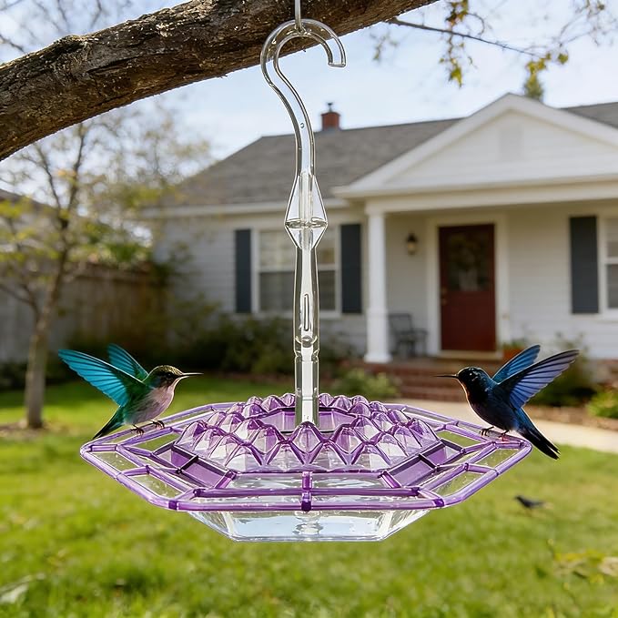 Hummingbird Feeder for Outdoors Hanging,16 OZ Humming Birds Feeders with 30 Bee Proof Leak Proof Feeding Ports,Bird Feeder for Outside,Gifts for Women Mom,Hanging Garden Yard Décor