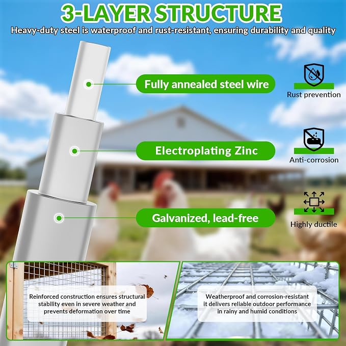 Welded Wire Fence 2‘’x 4‘’ 5ft x 50 ft,Vinyl Coated Welded Wire Mesh Roll,16GA Heavy Duty Galvanized Chicken Wire Fencing, Hardware Cloth for Yard Vegetable Protection Goat & Poultry Netting