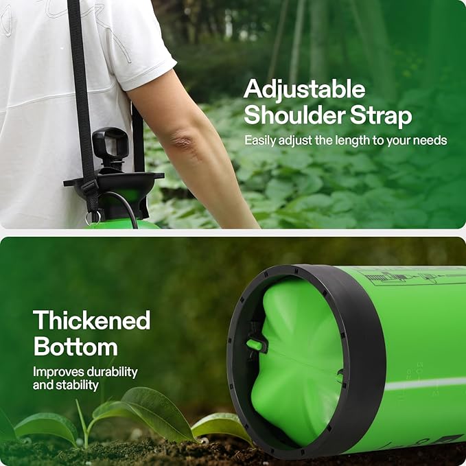 VIVOSUN Pump Sprayer 2 Gallon, Pressurized Lawn & Garden Water Spray Bottle with Adjustable Shoulder Strap, Pressure Relief Valve, for Spraying Plants, Garden Watering and Cleaning