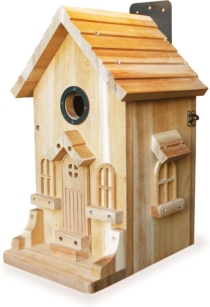 Premium Wooden Bird House Kit – DIY Bluebird Nesting Box with 1.5 Inch Entrance, Outdoor Birdhouse Kits for Adults and Kids, Nature Craft for Garden, Backyard or Patio Projects