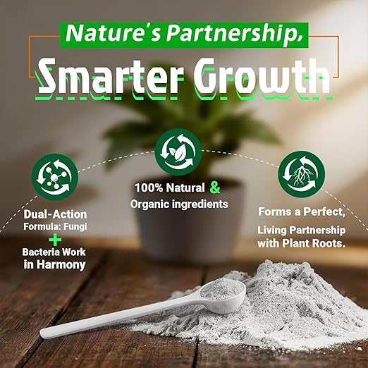 Dr. Raifya's Mycorrhizal Fungi Inoculant, 10X Concentrated, Up to 700 Plants–Organic Root Stimulator to Strengthen Roots, Enhance Growth & Increase Yield, Safe for Vegetables, Flowers & Fruits, 2.2lb