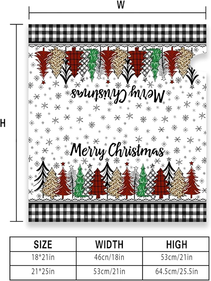 Merry Christmas Mailbox Cover Magnetic Christmas Tree Mailbox Covers Winter Xmas Holiday Post Letter Box Cover for Garden Yard Decor 21x18 Inch