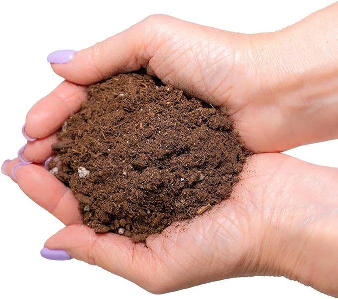 GARDENERA Premium Bamboo Potting Soil Mix - (4 Quart Bag)