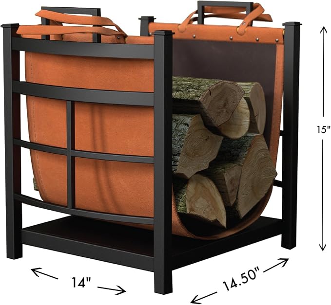 Panacea Products 15245 Mission Log Bin with Log Carrier,green