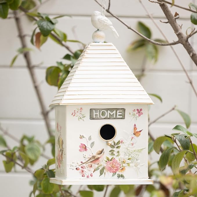 Vintage Hanging Birdhouses for Outdoors Metal Bird Houses for Outside Unique Bird Nest for Bluebird Wren Chickadee Sparrow Bird Nest Box for Garden Patio