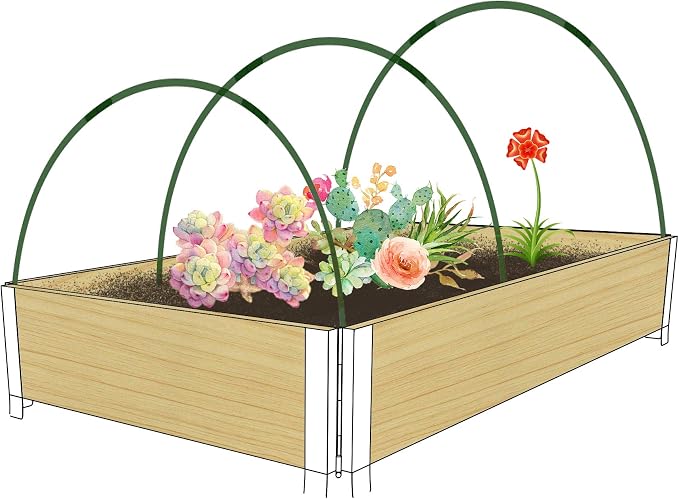 Gardzen Garden Hoops and 10ftx30ft Plant Covers for Winter Freeze Protection, 1.5oz Floating Row Covers, Frost Blankets for Outdoor Plants