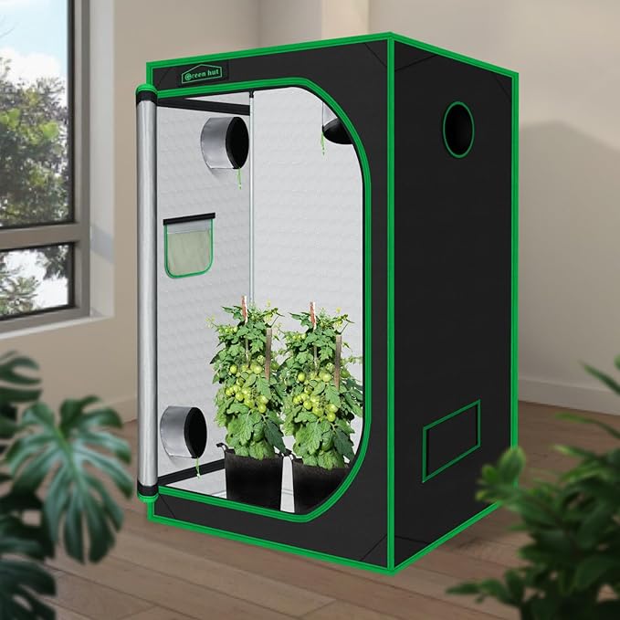 Grow Tent for Plants Indoor 48"x48"x78" Mylar Hydroponic Grow Tents Indoor Grow Room for Plant Fruit Flower Veg with Observation Window & Removable Waterproof Floor Tray