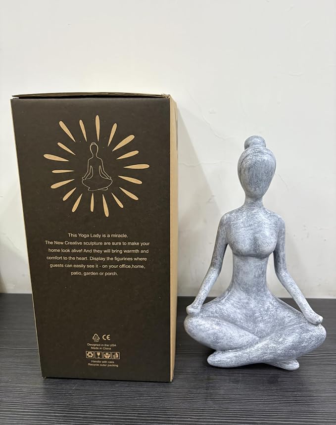 Goodeco Zen Lady Garden Outdoor Statue | 11.4inches resin collectible figurines for home decor accents & shelf decoration, great gift ideas