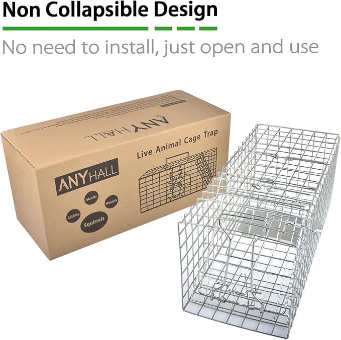 Humane Squirrel Trap Heavy Duty Live Animal Cage Trap (Not for Large Animals)
