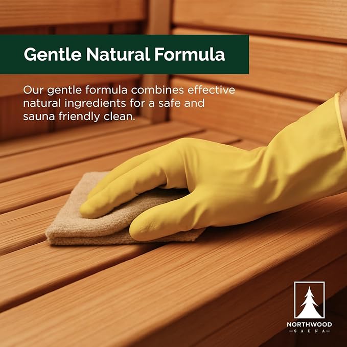 Northwood Sauna - Sauna Cleaner - Natural Wood Cleaner & Deodorizer - Makes 10x More Solution - 1 Quart (32 Fl Oz)