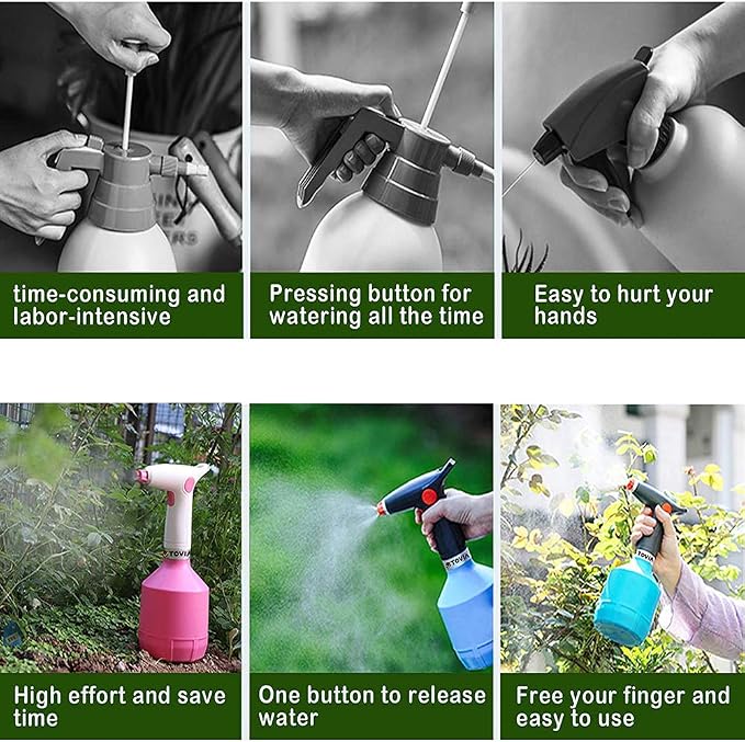 Gaone 1L Cordless Fogger Machine, Handheld USB Rechargeable ULV Electric Sprayer Nano Atomizer, Truly FINE Mist, Suitable for Home Office School Garden, Indoor and Outdoor,Pink
