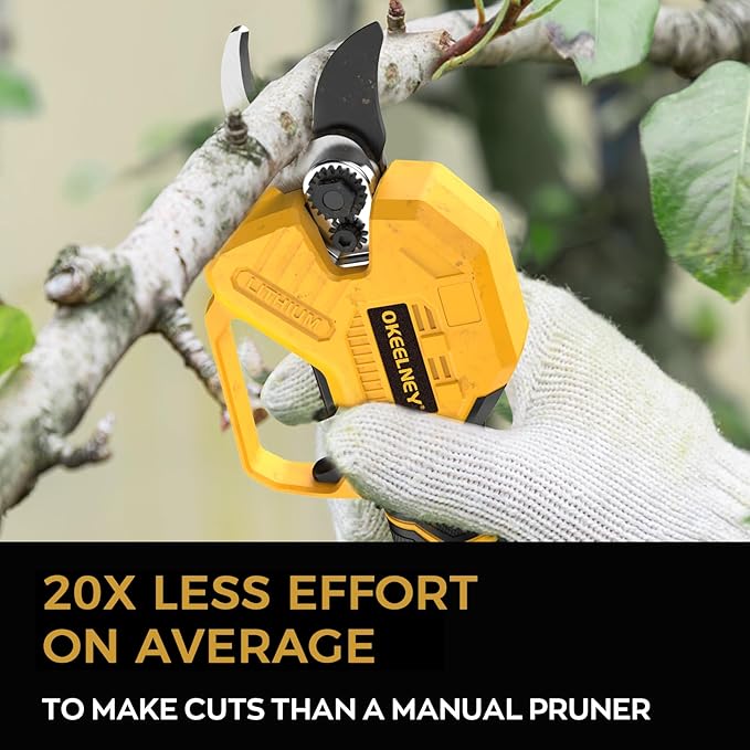 Electric Pruning Shears for DeWalt 20V Max Battery, Brushless Cordless Branch Cutter Pruner with 1.4 inch Cut Capacity for Tree trimming, Shrubs, Gardening - 1 YEAR WARRANTY