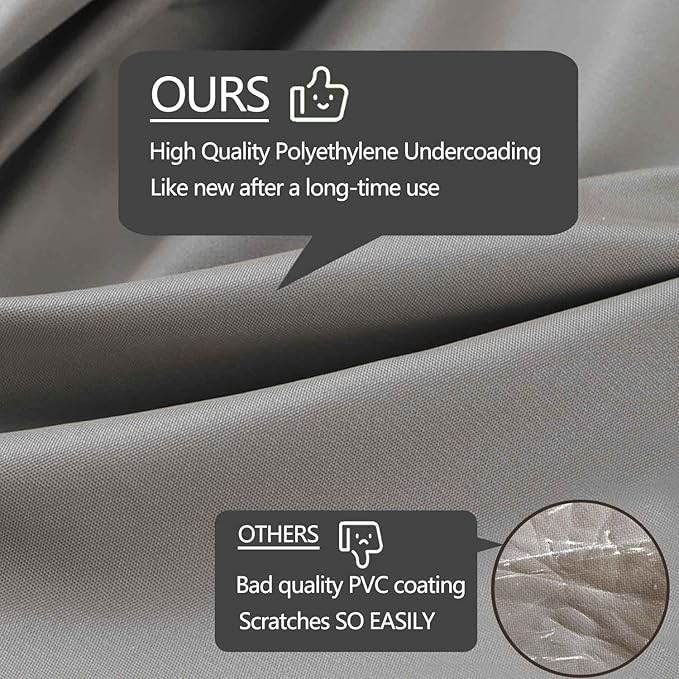 Heavy Duty Outdoor Sectional Sofa Cover, 115"X83" L-Shaped Waterproof 600D Patio Sectional Cover, Lawn Patio Furniture Protector(Storm Grey, L-Shaped-Right Facing-115 x83)