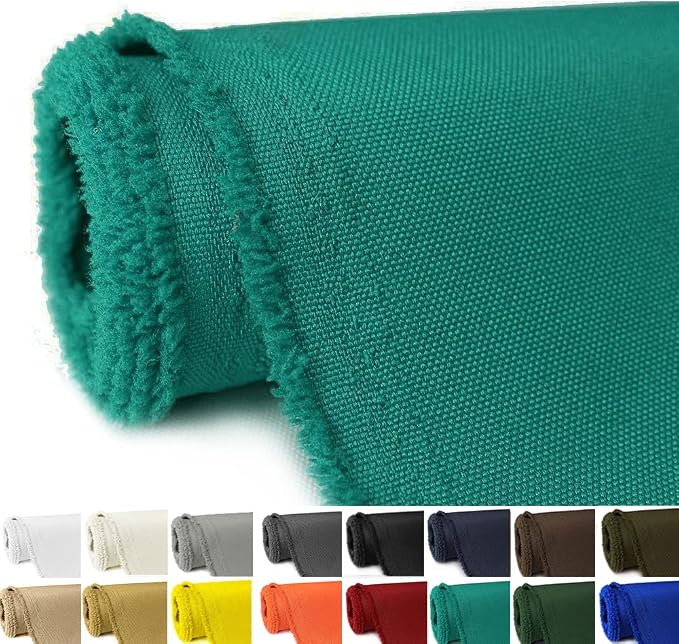 Waterproof Canvas Fabric by The Yard 58" W 600D Upholstery Polyester Material Indoor Outdoor Water Resistant Fabric for Chair Cushion Furniture Cover Sewing DIY Cloth, 5 Yards Teal