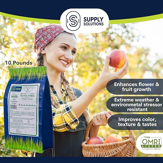 Supply Solutions Sulfate of Potash 0-0-50 - Organic Potash Fertilizer - Suitable for Fertigation, Drip Systems, Foliar, Hydroponics, Greenhouse Use - Ideal for Flowers, Fruits, Gardens (10 Pounds)