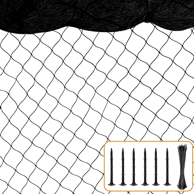 BSTPCOO 100'x100' Bird Netting for Chicken Coop, Nylon 3/4" Mesh Poultry Netting Chicken Nettings Roof Hawk, Aviary Net Deer Fence Garden Netting for Fruits Trees Plant