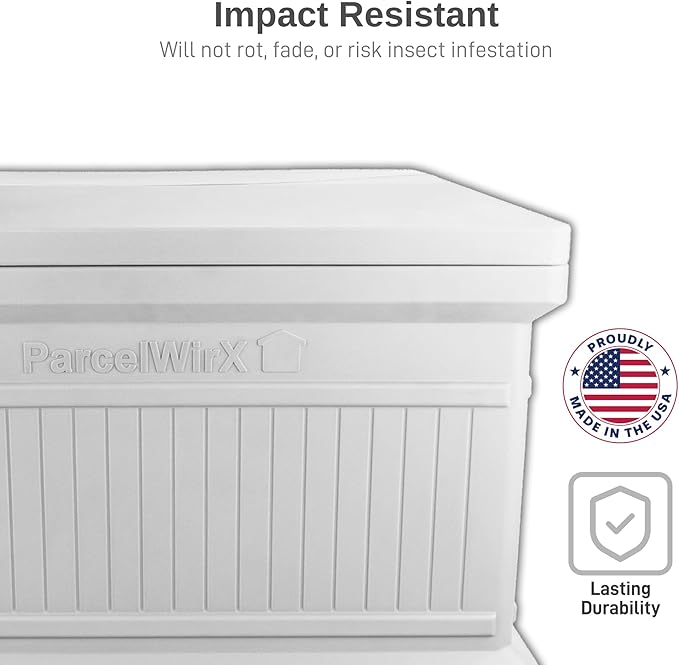 RTS Home Accents ParcelWirx Premium Horizontal Storage Cabinet/Package Delivery Box with Lift Off Lid, Slate Grey