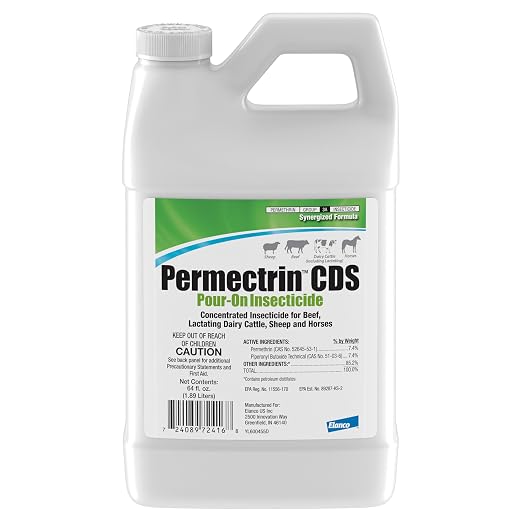 Permectrin CDS Pour-on Insecticide Pour-On & Premise Spray | Controls Flies, Lice & Ticks | 0.5 Gal Jug