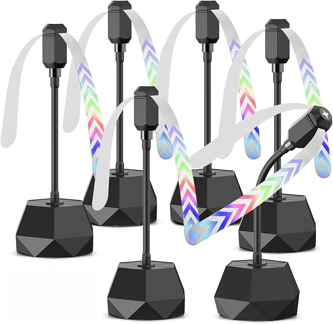 Fly Fans for Tables, Fly Repellent Fan with Adjustable Directional (360°) – Quiet Bug Fans with Soft Blades, Picnic Food Fans to Keep Flies Away, Powered by 2AA Batteries (Not Include) (6PCS)