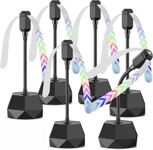 Fly Fans for Tables, Fly Repellent Fan with Adjustable Directional (360°) – Quiet Bug Fans with Soft Blades, Picnic Food Fans to Keep Flies Away, Powered by 2AA Batteries (Not Include) (6PCS)