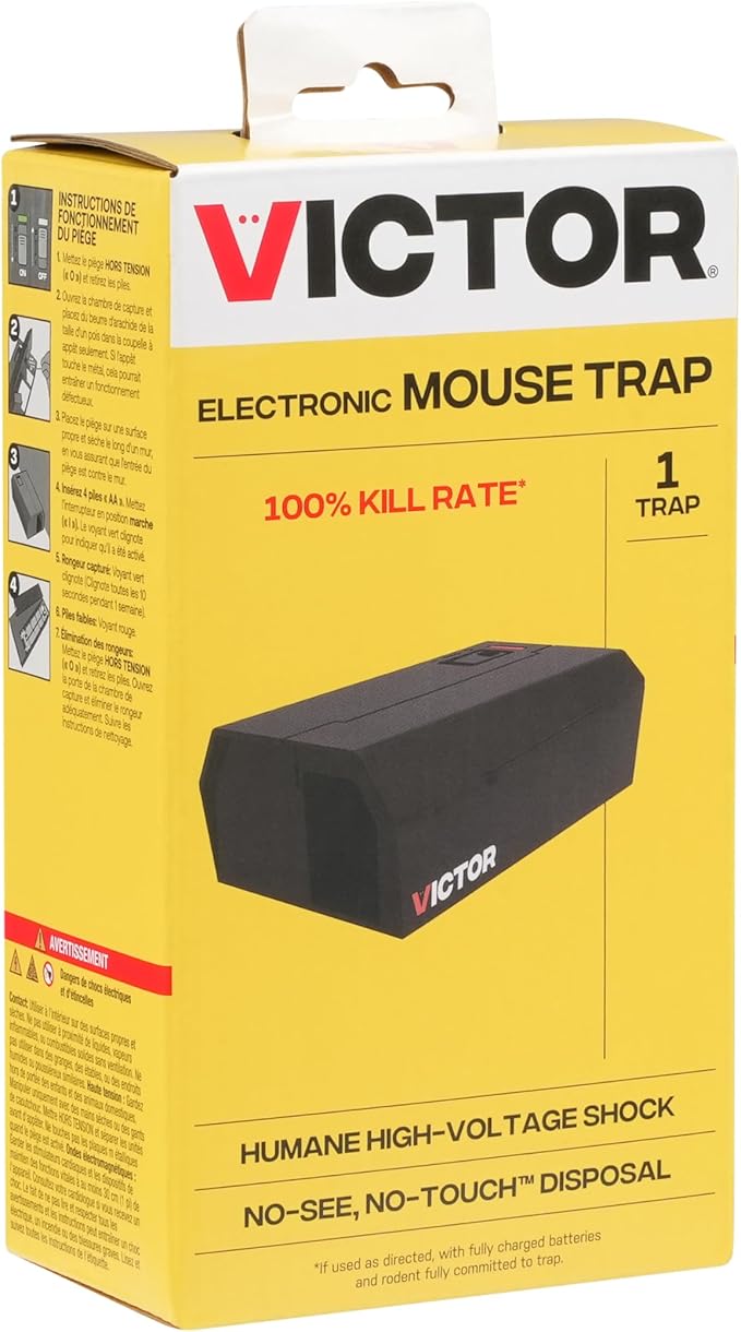 Victor Electronic Mouse Trap Humane Mouse Traps Indoor for Home - M250B - No Touch Electric Mouse Traps for Home (Pack of 4)