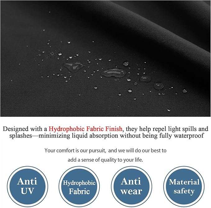 14Pcs Patio Cushion Covers Replacement Splashproof UV-Resistant Inelastic Covers with Zippers, Max Compatible 23.6x23.6x3.9 inch Patio Cushion, for 7 Pcs Outdoor Patio Furniture Sets