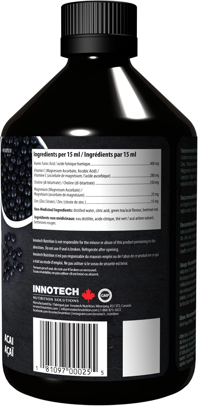 INNOTECH Nutrition: Detox 101 with Humic and Fulvic Acid, Acai Green Tea- 500ml