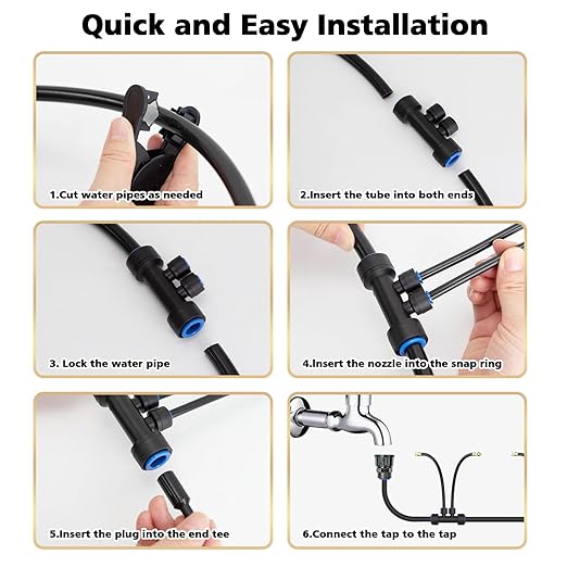 Drip Irrigation System 2 Ports - 360°Adjustable Garden Watering System 50FT with 30 Nozzles, Drip Irrigation Kit for Garden, Yard, Lawn, Greenhouse, Plants, 2/5 inch Hose