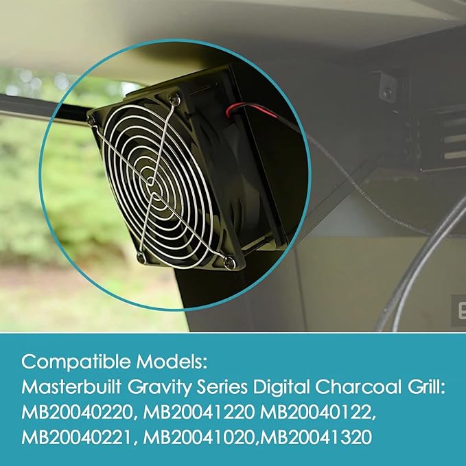 Replacement Fan Kit Compatible with Masterbuilt Gravity Series 560/800/1050 Digital Charcoal Grill + Smoker, Replace Part Accessories 9904190040 for Masterbuilt MB20041020, MB20040221, MB20041220