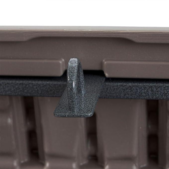 Plastic Development Group Outdoor Storage Deck Box, Standard Close, 105 Gallon, Driftwood