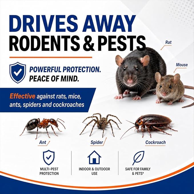 Mouse Repellent Balls 35 Pack, Peppermint Rodent Repellent for Mice and Rats, Natural Mouse Deterrent Indoor Outdoor, Long Lasting Pest Control for Home, Garage, Basement, Attic, Car