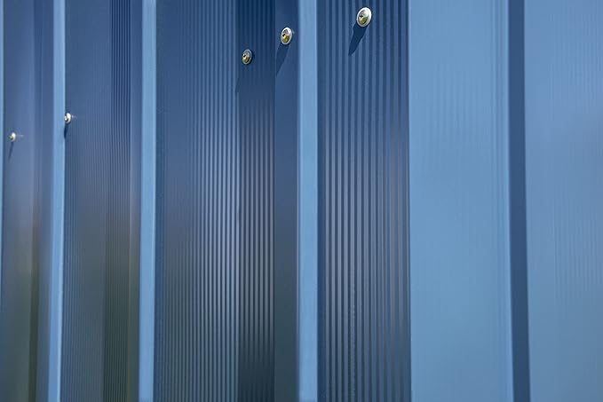 Arrow Classic Steel Storage Shed, 8x6, Blue Grey