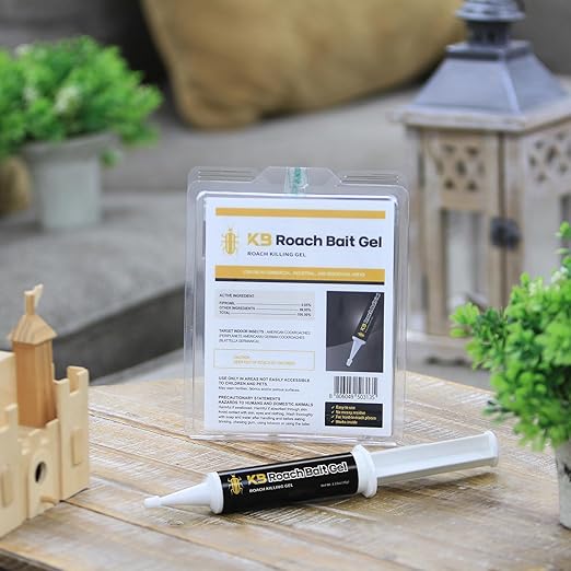 Roach Gel Bait (4 PCS) - German Roach Killer Indoor Infestation for Home with 99% Efficacy (97% USA) - Cockroach Gel Bait Syringes - Fipronil 0.05% - Get Fast Results