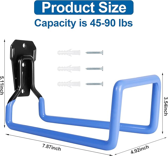 PeoMev 2PCS Hose Hanger Wall Mount - Metal Garden Hose Storage Water Hose Holders for Outside Heavy Duty Hose Reel for Water Hose