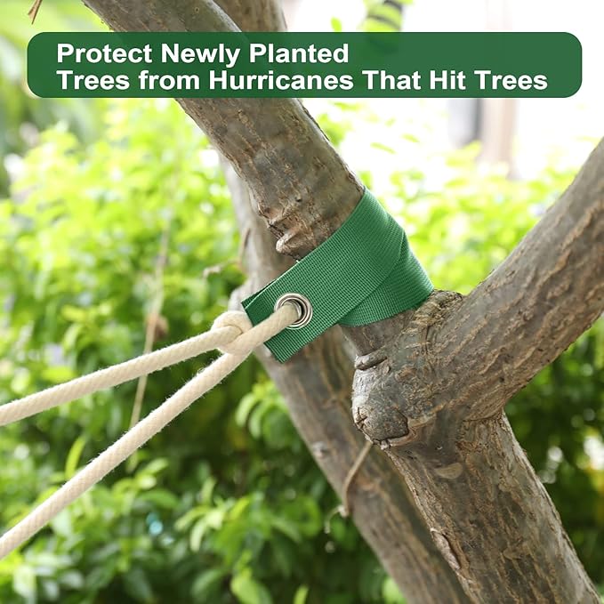 Jevrench 12 PCS Tree Straps for Staking, Tree Support Straps for Guying Staking Newly Planted Sapling Straight and Hurricane Protection, Heavy Duty Tree Stake Straps for Straightening