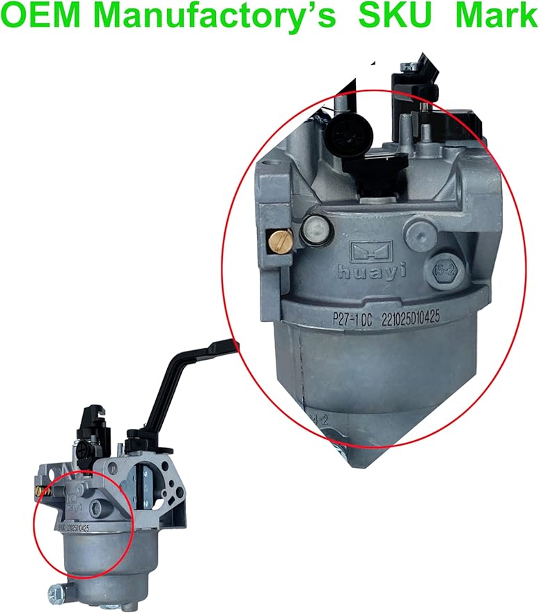 YAMAKATO Generator Carburetor for Huayi P27-1C Generac GP5500 GP7500E GP8000E RS5500 GP6500 GP6500E……Replace 0J58620157
