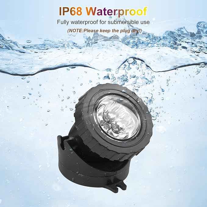 RGB Underwater Pond Lights, Super Bright LED Submersible Fountain Lighting Colored Landscape Spotlights, Bluetooth APP Control IP68 Waterproof for Fish Aquarium Tank Garden Yard Pool (Set of 4)