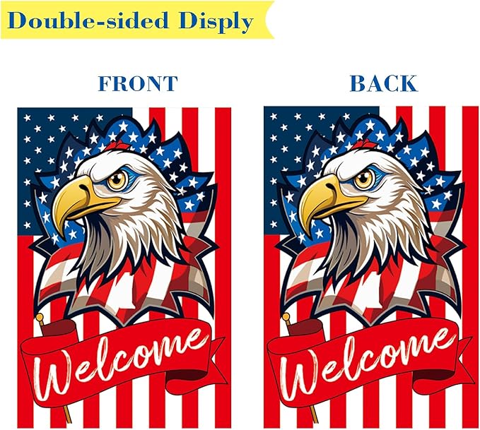 Seasonal Garden Flags Set of 12, 12 x 18 Inch Double-Sided Yard Flags for Spring Summer Fall Winter and Holiday Decorations, Weather Resistant Outdoor Welcome Flag Set (No.1)