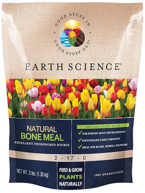 Earth Science Blood & Bone Meal Plant Food Bundle – Organic Nitrogen & Phosphorous for Thriving Plants – Ideal for Gardens, Flowers, Bulbs, Trees & Shrubs – Natural Fertilizers for Vibrant Growth