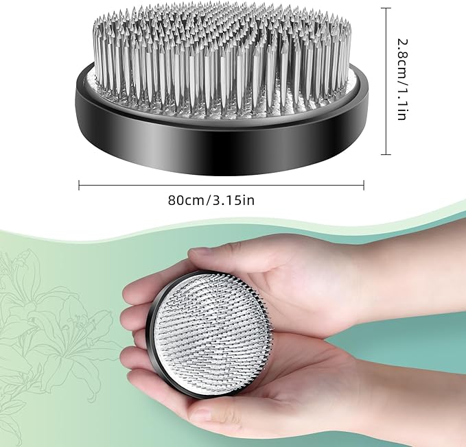 3.15inch Round Flower Frog,Japanese Ikebana Flower Holder ,Large Floral Frog ,Stainless Steel Flower Frog,Silver