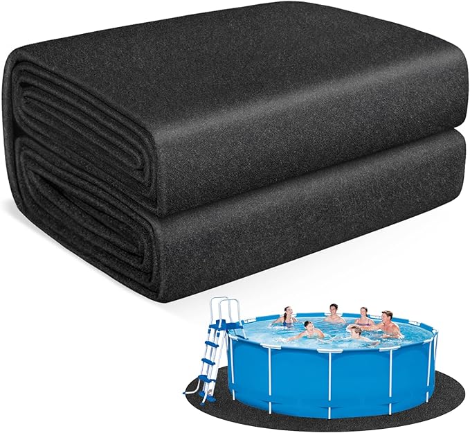 Thickened Pool Liner Pad for Above Ground Pool, 15 FT Round Under Pool Mat Padding, Pool Ground Pad Mat Under Pool for Pool Bottom, Prevent Punctures, Extend Liner Life