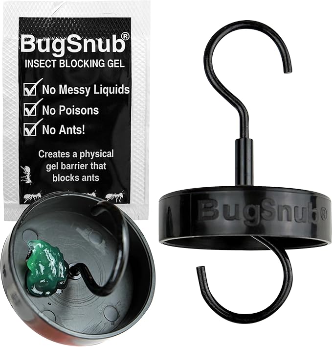 Hanging Ant Guard (1-pack)- Waterless Ant Defense for Hummingbird Nectar Feeders, Unique Upside-down Design, No Liquid Moat, Metal Hooks