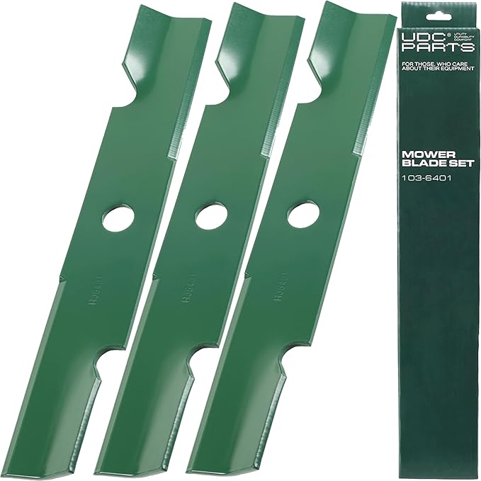 UDC Parts 103-6401 Mower Blades Replacement for Exmark 48 Inch 103-6401-S 103-6381-S 103-6381 103-6391-S 103-6391 103-6396 Turf Tracer Quest SP QST22BE482 RAE708GEM48300 / High Lift Mulching 3 Pack