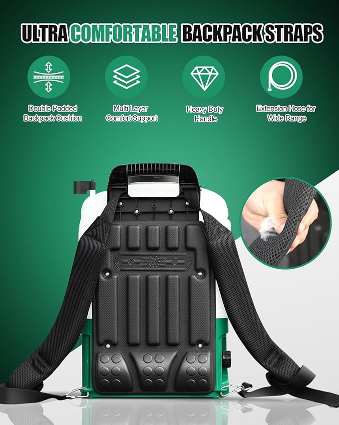 Battery Powered Backpack Sprayer 4 Gallon, 0-100 PSI Strong Electric Sprayer Compatible with Makita 18V Battery, 5 Nozzles, Weed Sprayer for Lawn & Garden, Yard, Fertilizer (Battery Inc)