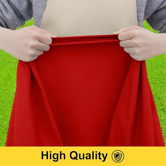 Smiry Picnic Table Cover with Bench Covers, Waterproof Elastic Fitted Polyester Tablecloths for 8 Ft Rectangle Tables, Washable Windproof Tablecloth for Outdoor, RV & Camping (Red, 30x96 Inches)